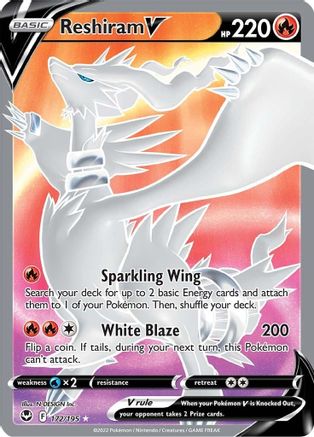 Reshiram V (Full Art) 172  - Holofoil - Ultra Rare