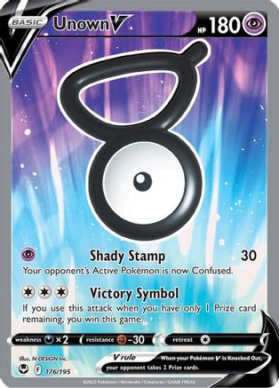 Unown V (Full Art) 176  - Holofoil - Ultra Rare