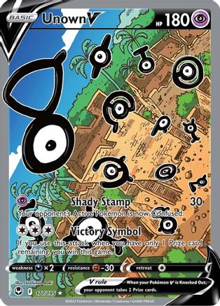 Unown V (Alternate Full Art) 177  - Holofoil - Ultra Rare