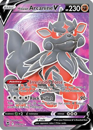 Hisuian Arcanine V (Full Art) 179  - Holofoil - Ultra Rare