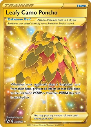 Leafy Camo Poncho (Secret) 214  - Holofoil - Secret Rare