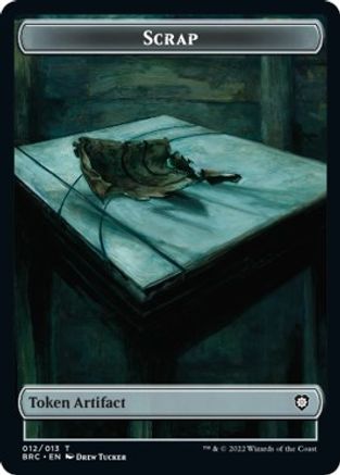 Scrap // Phyrexian Myr Double-Sided Token (BRC-12 // 11) - Commander: The Brothers' War