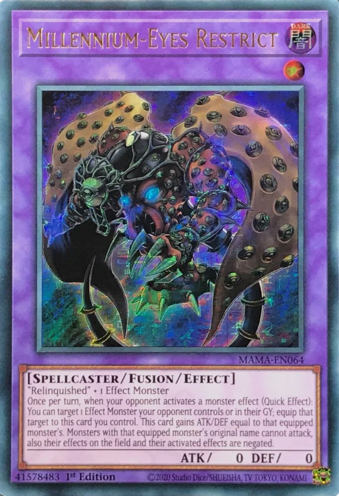 Millennium-Eyes Restrict (Ultra Pharaoh's Rare) (MAMA-EN064) - Ultra Pharaoh’s Rare