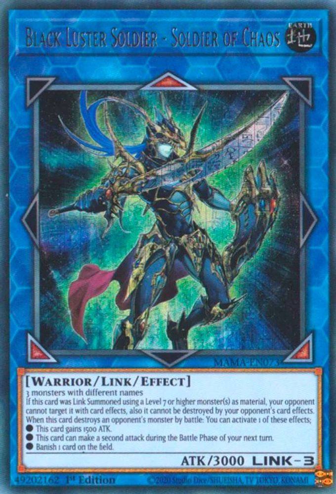 Soldat Black Lustre - Soldat du Chaos [MAMA-EN073] Ultra Pharaon Rare 