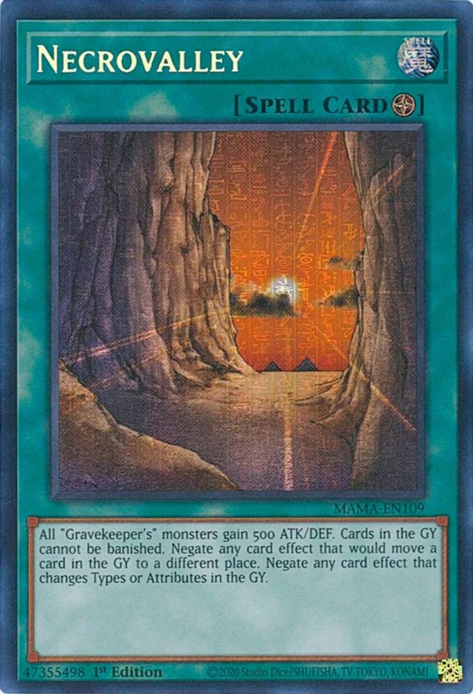 Necrovalley (Secret Pharaoh's Rare) (MAMA-EN109) - Secret Pharaoh’s Rare