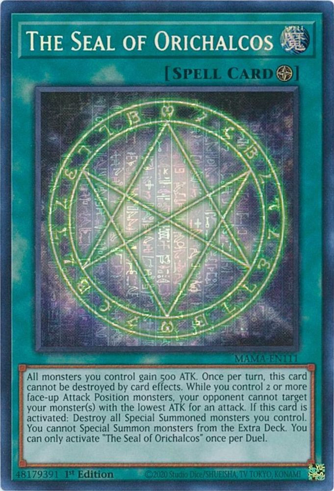 Le Sceau d'Orichalcos [MAMA-EN111] Secret Pharaon Rare 