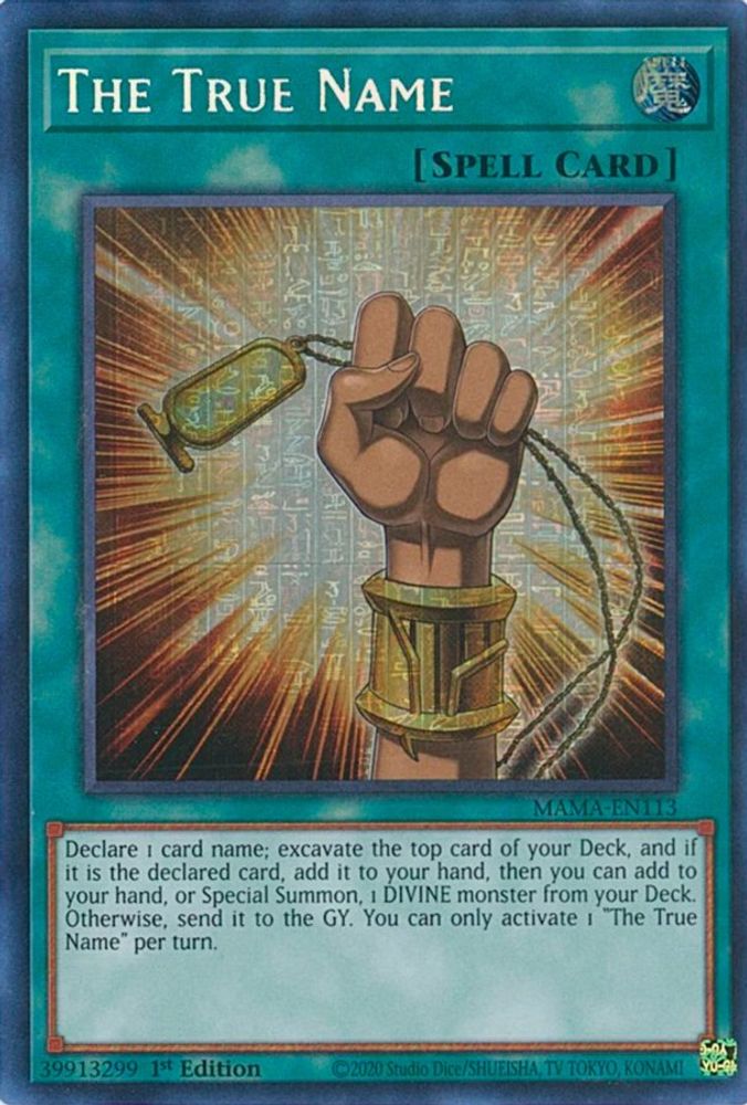 The True Name (Secret Pharaoh's Rare) (MAMA-EN113) - Secret Pharaoh’s Rare