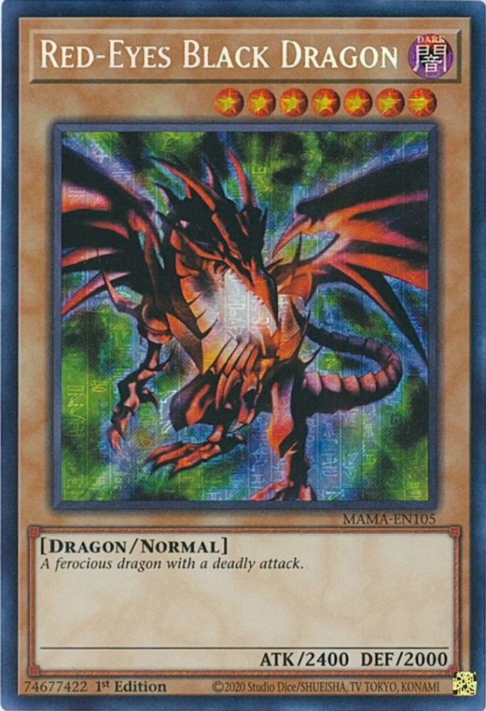 Dragon noir aux yeux rouges [MAMA-EN105] Rare du pharaon secret 