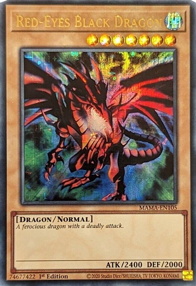 Red-Eyes Black Dragon (Ultra Pharaoh's Rare) (MAMA-EN105) - Ultra Pharaoh’s Rare