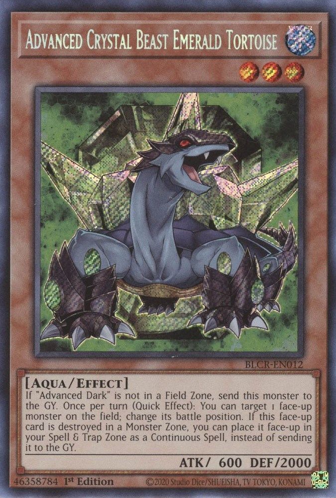 Advanced Crystal Beast Emerald Tortoise (BLCR-EN012) - Secret Rare