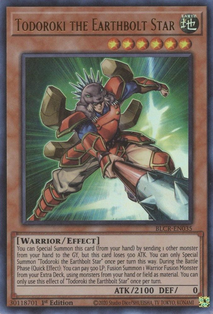 Todoroki the Earthbolt Star (BLCR-EN035) - Ultra Rare