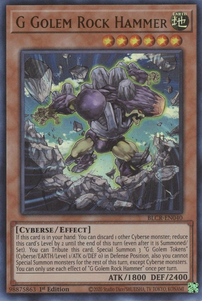 G Golem Rock Hammer [BLCR-EN040] Ultra Rare 
