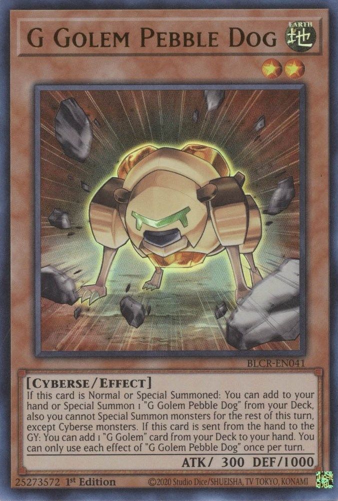 G Golem Pebble Dog (BLCR-EN041) - Ultra Rare