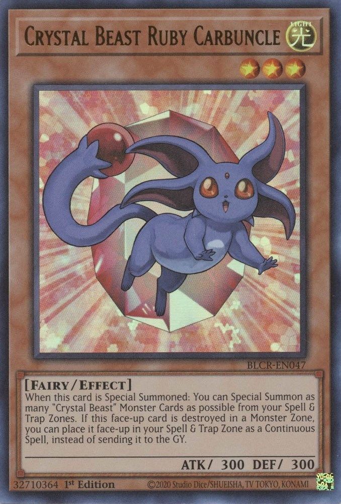 Crystal Beast Ruby Carbuncle (BLCR-EN047) - Ultra Rare