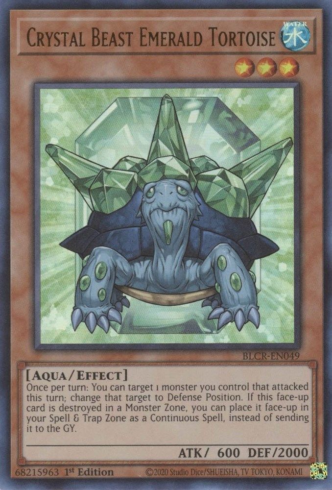 Crystal Beast Emerald Tortoise (BLCR-EN049) - Ultra Rare