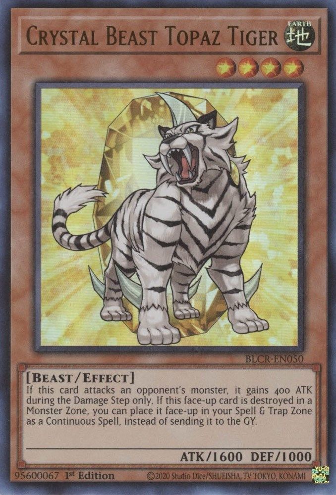 Crystal Beast Topaz Tiger [BLCR-EN050] Ultra Rare 
