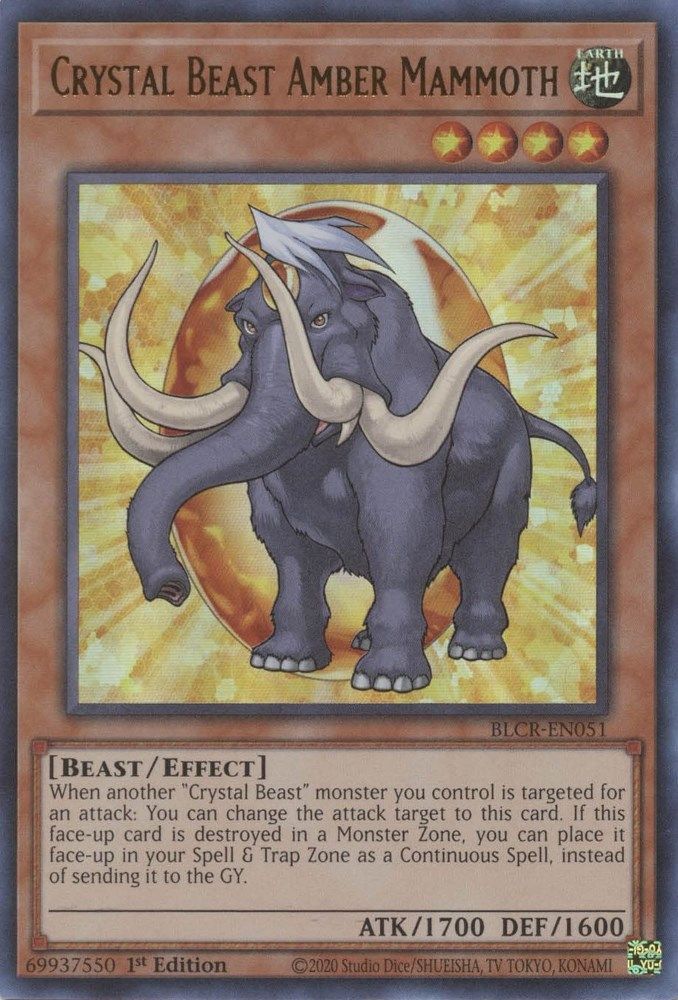 Crystal Beast Amber Mammoth (BLCR-EN051) - Ultra Rare
