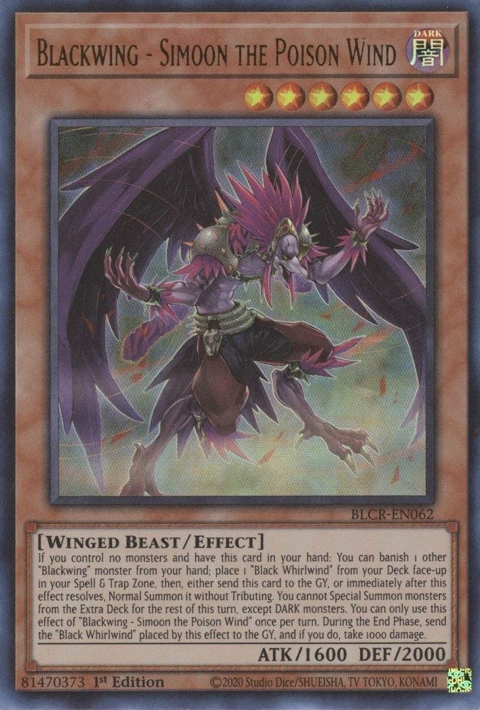Blackwing - Simoon the Poison Wind (BLCR-EN062) - Ultra Rare