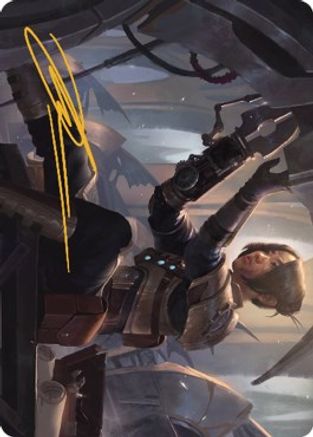 Thopter Mechanic Art Card (Gold-Stamped Signature) (ASBRO-013) - Art Series: The Brothers' War