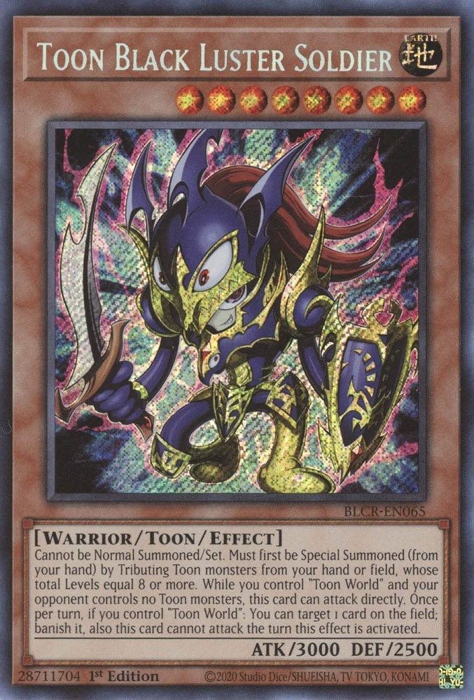 Toon Black Luster Soldier (BLCR-EN065) - Secret Rare