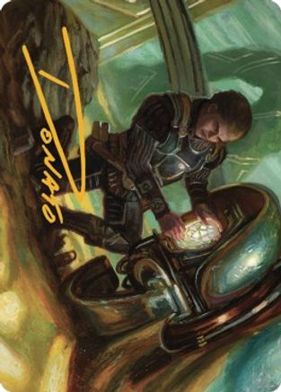 Urza, Powerstone Prodigy Art Card (Gold-Stamped Signature) (ASBRO-035) - Art Series: The Brothers' War