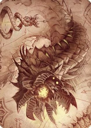 Wurmcoil Engine Art Card (ASBRO-081) - Art Series: The Brothers' War