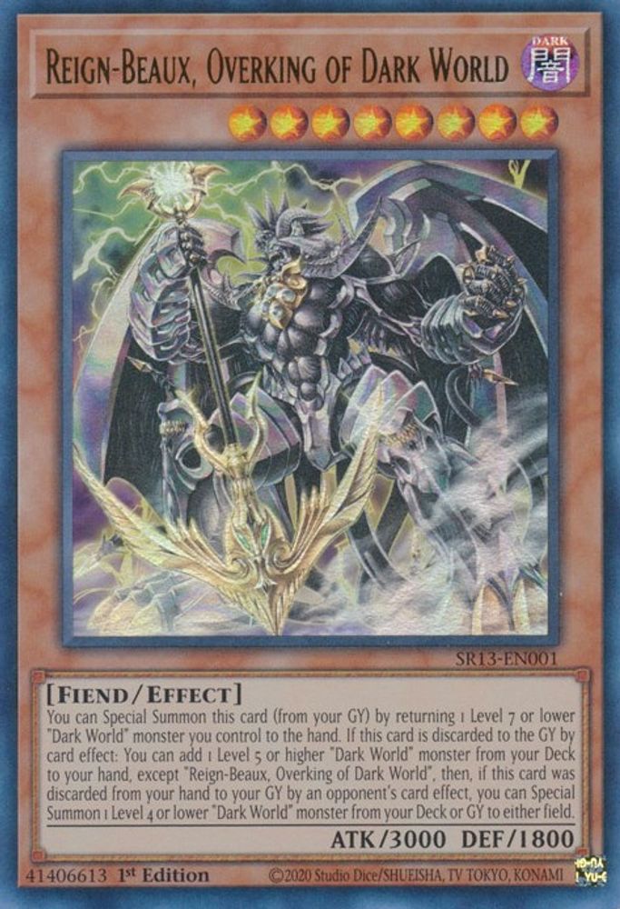 Reign-Beaux, Overking of Dark World [SR13-EN001] Ultra Rare 