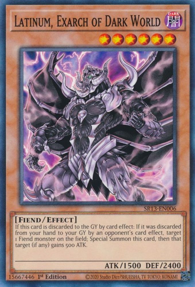 Latinum, Exarch of Dark World (SR13-EN006) - Common
