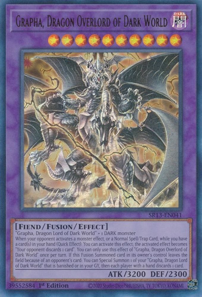 Grapha, Dragon Overlord of Dark World (SR13-EN041) - Ultra Rare