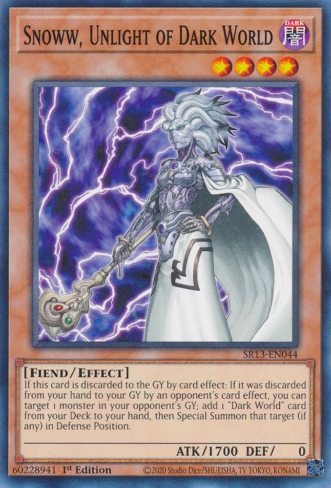 Snoww, Unlight of Dark World [SR13-EN044] Commun 