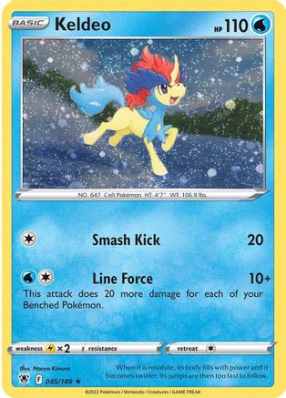 Keldeo (045/189) (Cosmos Holo) [Épée et Bouclier : Radiance Astrale] 