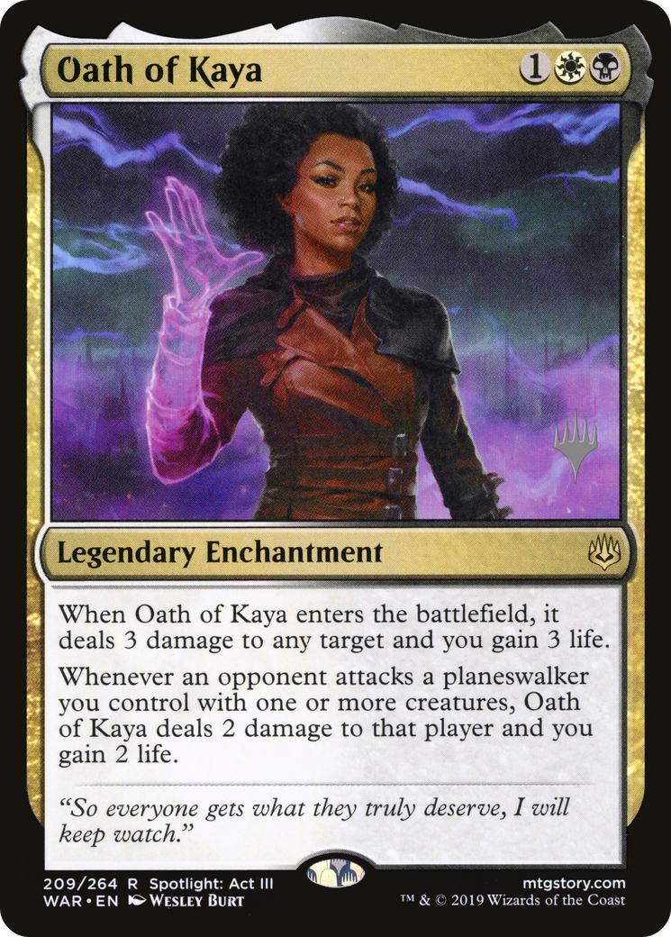 Serment de Kaya (Pack Promo) [War of the Spark Promos] 