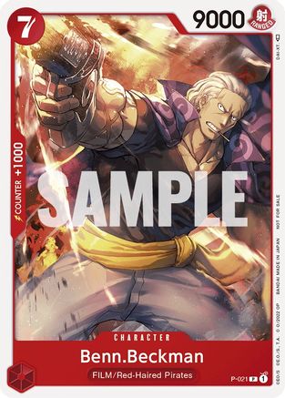 Benn.Beckman (One Piece Film Red) (P-021) - Promo