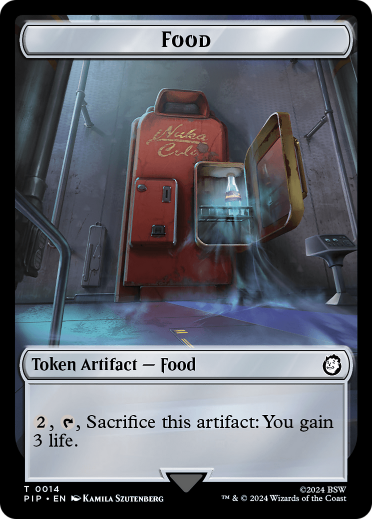 Human Knight // Nourriture (0014) Jeton double face [Fallout Tokens] 