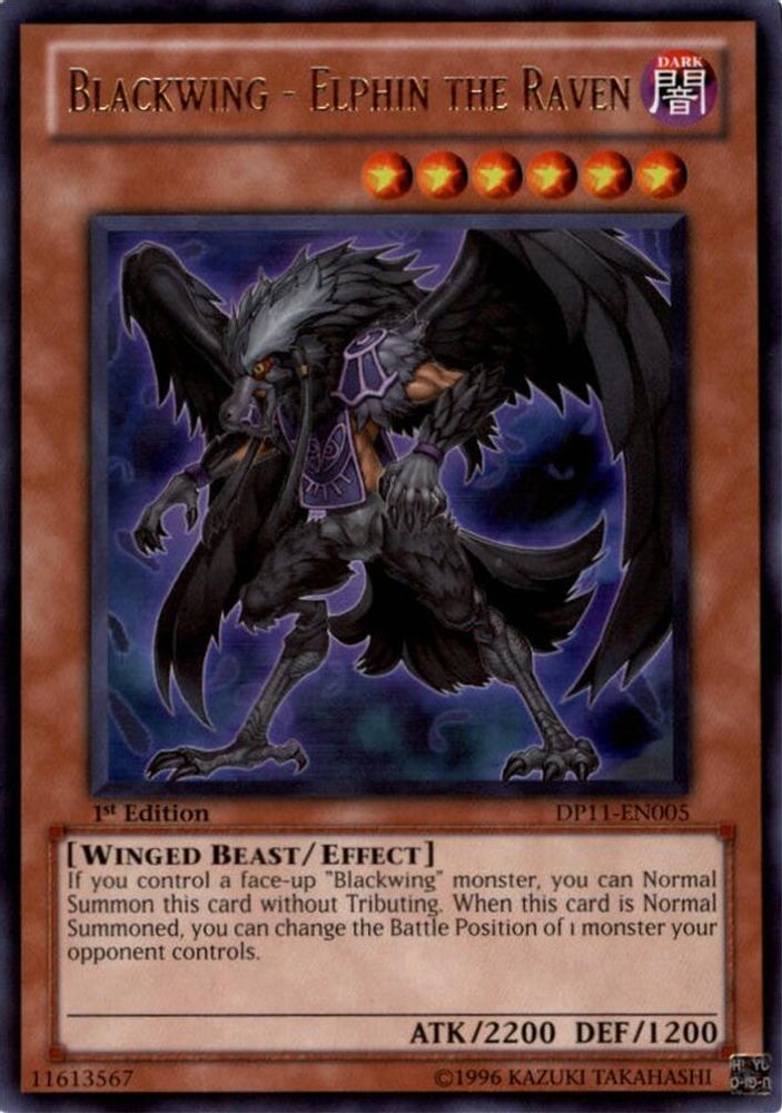 Blackwing - Elphin le Corbeau [DP11-EN005] Rare 