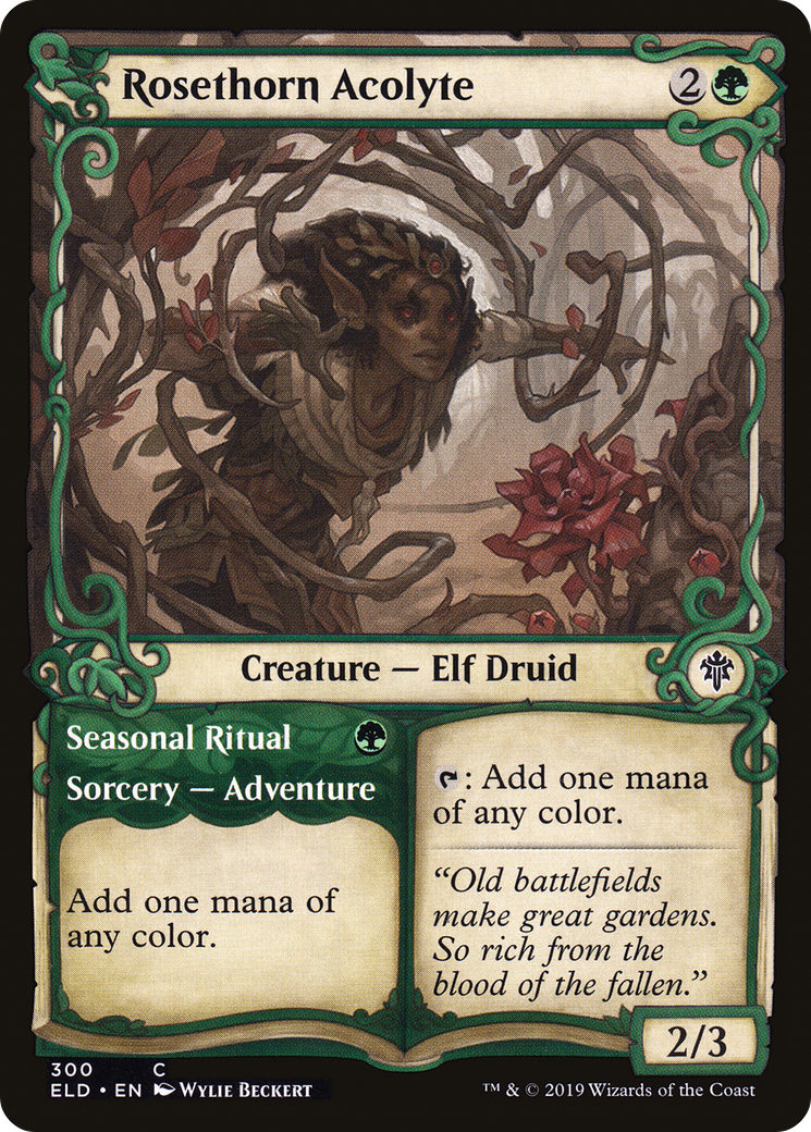 Acolyte Rosethorn // Rituel saisonnier (Vitrine) [Trône d'Eldraine] 