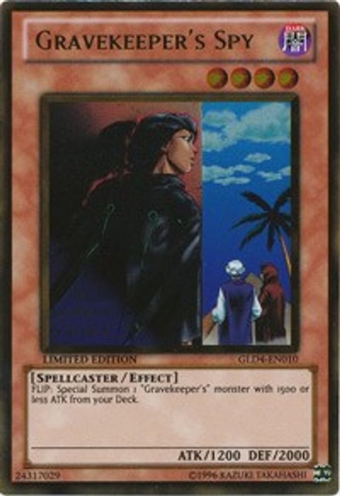 Gravekeeper's Spy (GLD4-EN010) - Gold Rare