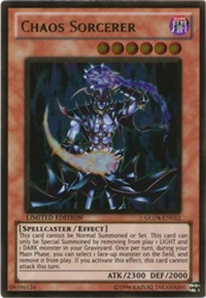 Chaos Sorcerer (GLD4-EN012) - Gold Rare