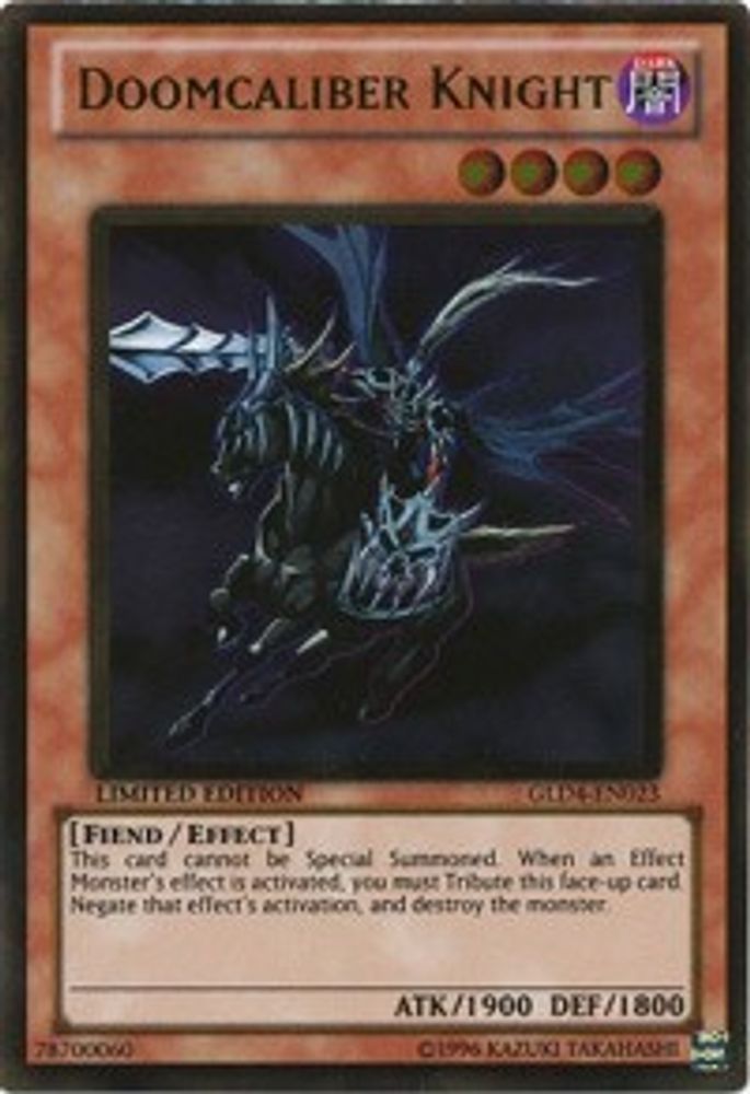 Doomcaliber Knight (GLD4-EN023) - Gold Rare