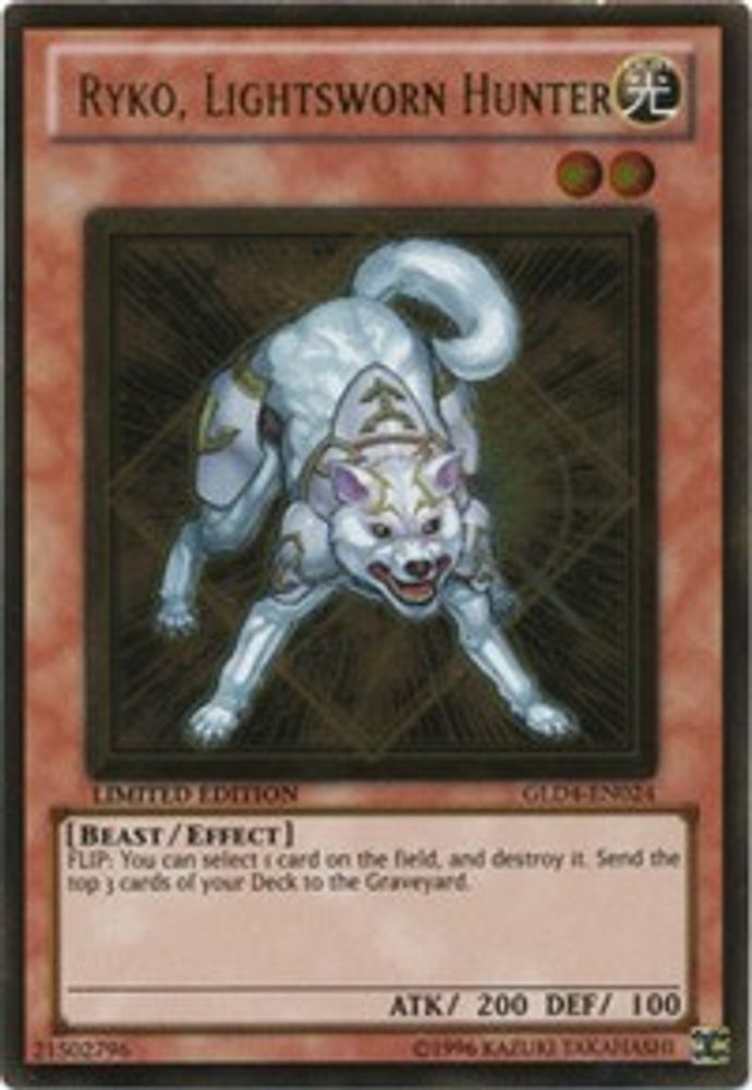 Ryko, Lightsworn Hunter (GLD4-EN024) - Gold Rare