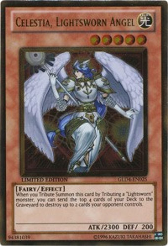 Celestia, Lightsworn Angel (GLD4-EN025) - Gold Rare