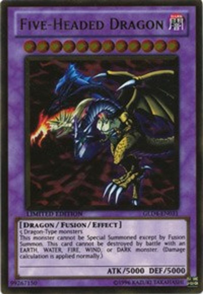 Dragon à cinq têtes [GLD4-EN031] Or Rare 