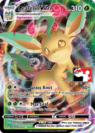 Leafeon VMAX (008/203) [Pack de prix série 1] 
