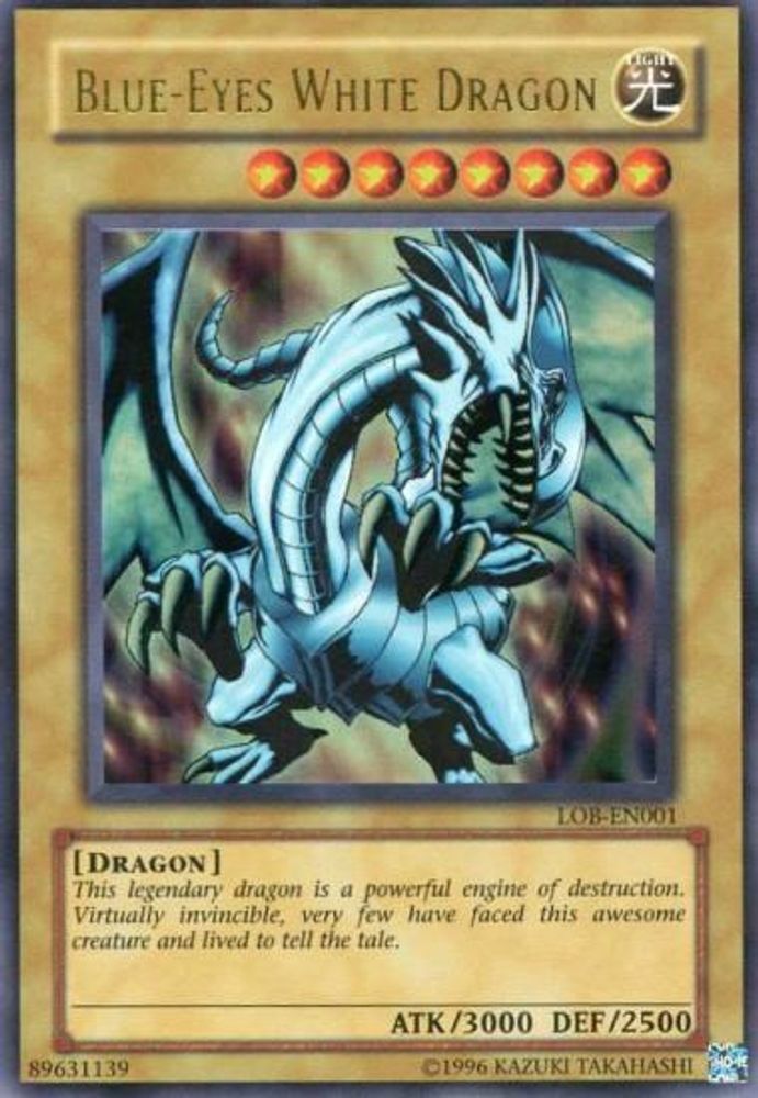 Blue-Eyes White Dragon (LOB-EN001) - Ultra Rare