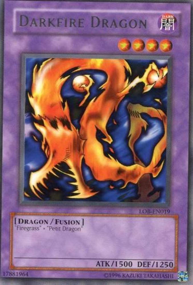 Darkfire Dragon (LOB-EN019) - Rare
