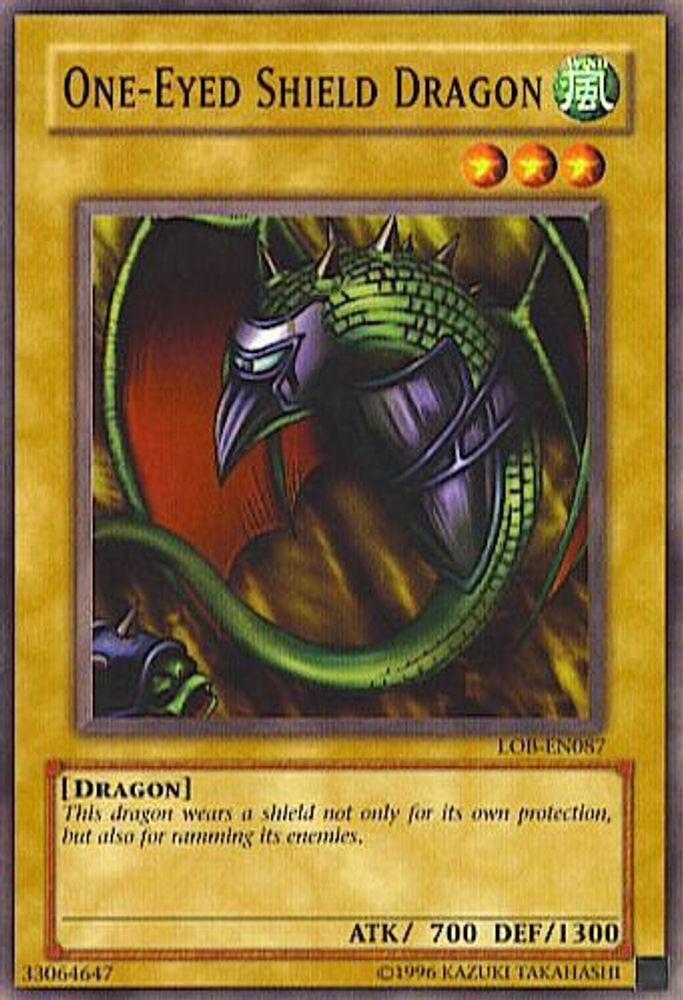 One-Eyed Shield Dragon (LOB-EN087) - Common
