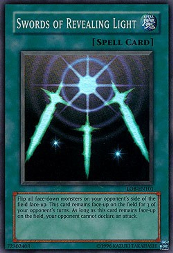 Swords of Revealing Light (LOB-EN101) - Super Rare