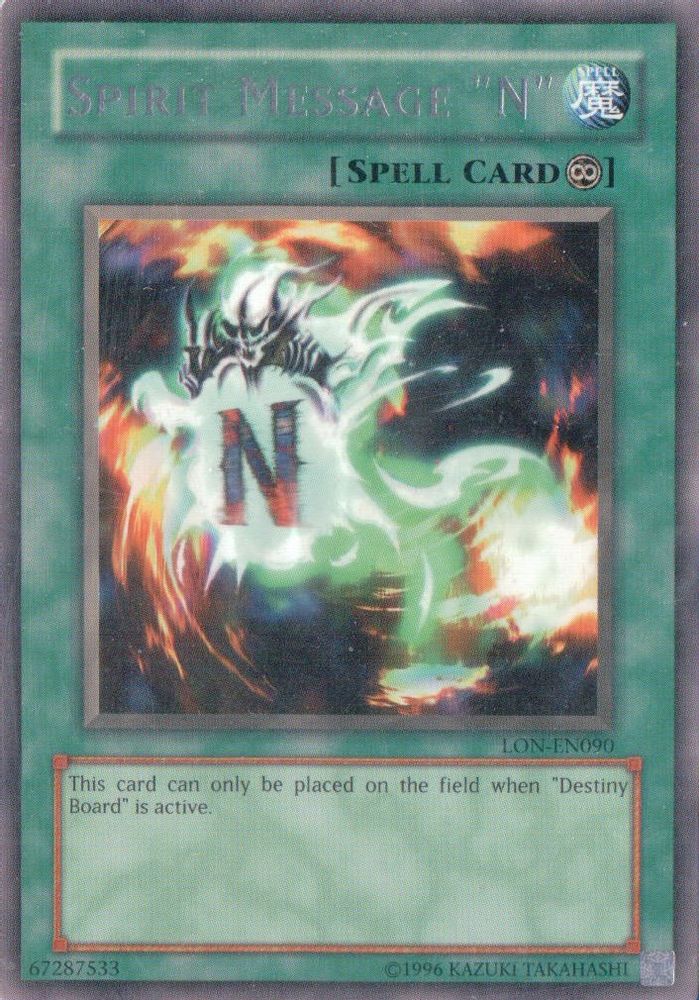 Spirit Message "N" (LON-EN090) - Rare