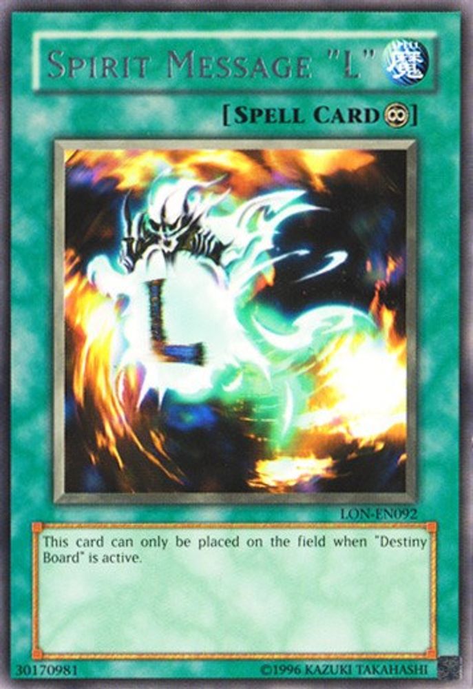 Spirit Message "L" (LON-EN091) - Rare