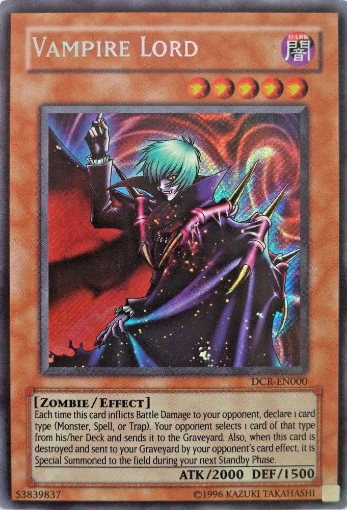 Seigneur Vampire [DCR-EN000] Secret Rare 